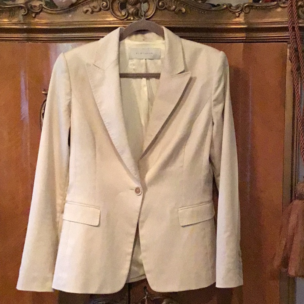 Elie Tahari Striped Plus Size Jacket